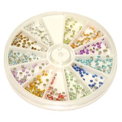 Nail Art Carousel - Rhinestone Full - 720 Assorted 2mm